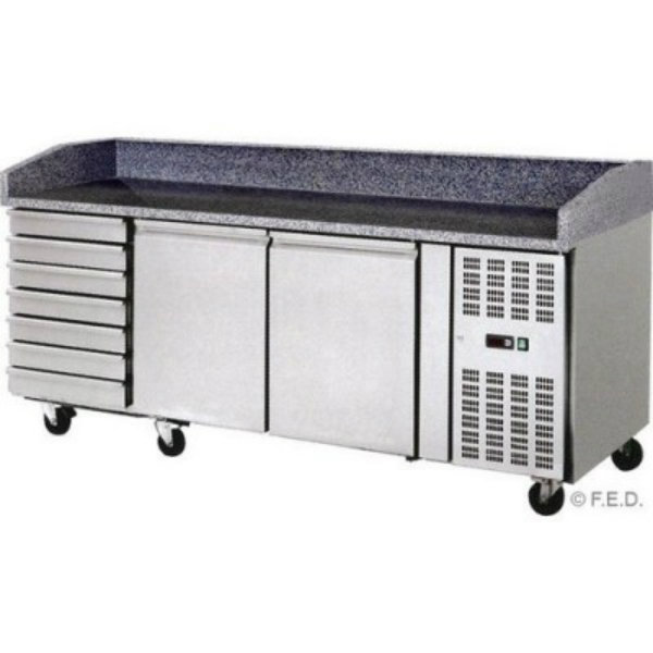 F E D 2 Door Fridge With Drawers Marble Benchtop Thpz2610tn